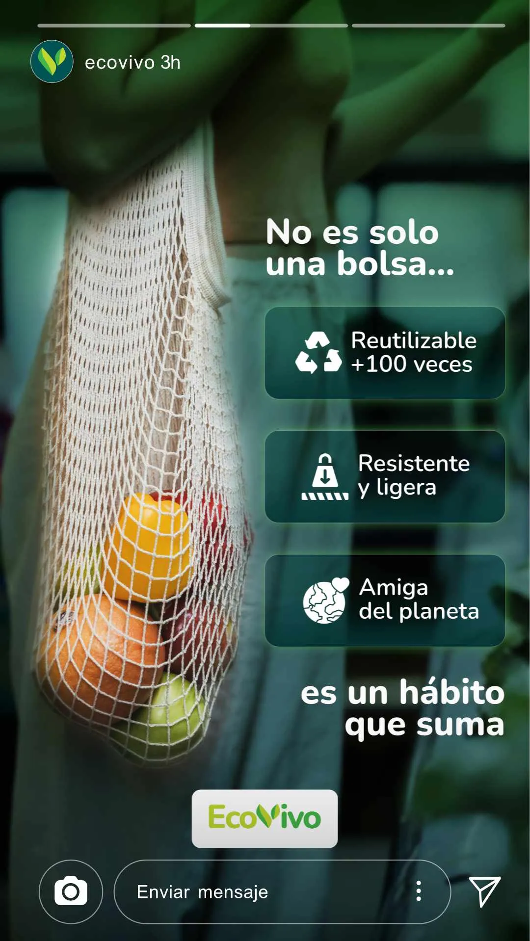 Stories de Ecovivo bolsa tejida