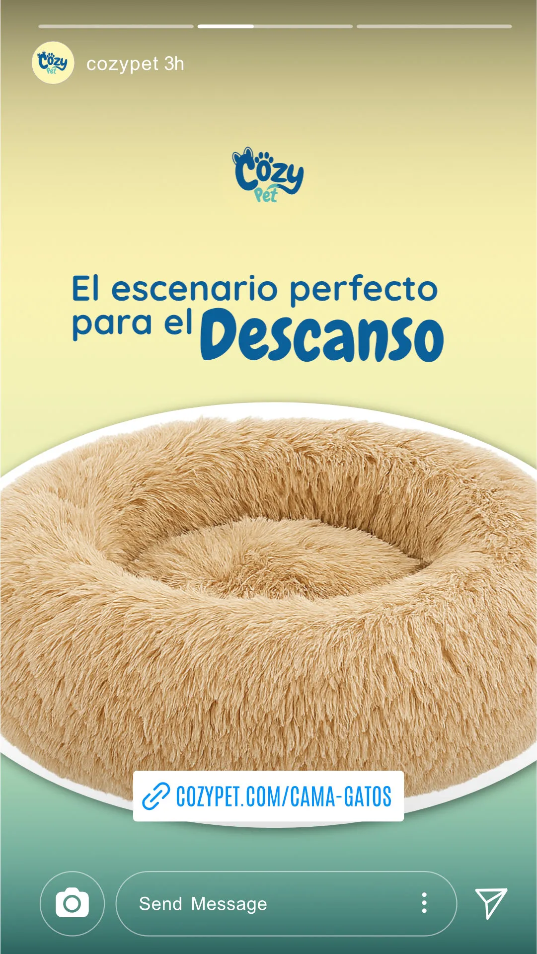 Story de CozyPet cama para gatos